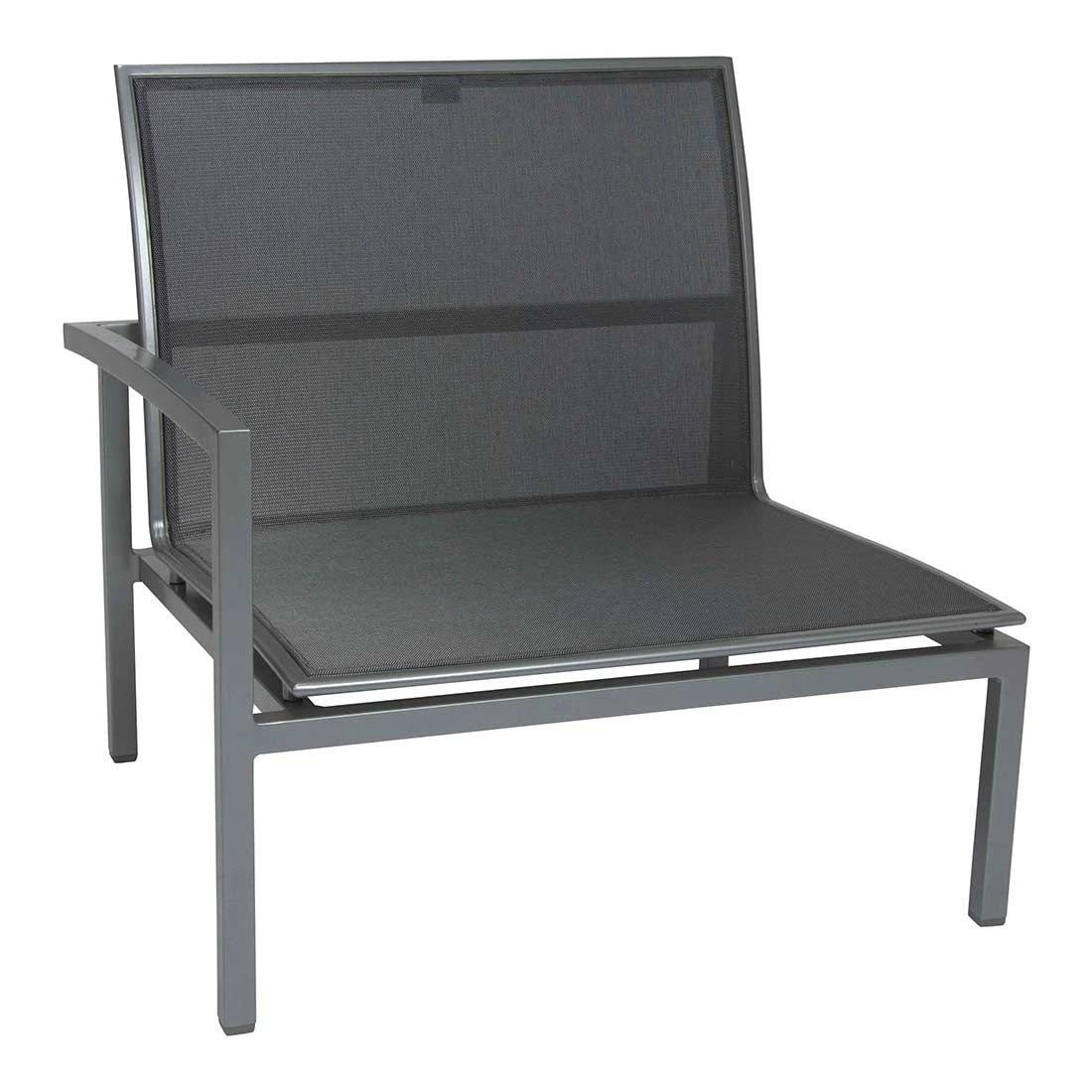 Stern Skelby Endmodul Links Aluminium/Textilene Graphit/Silbergrau