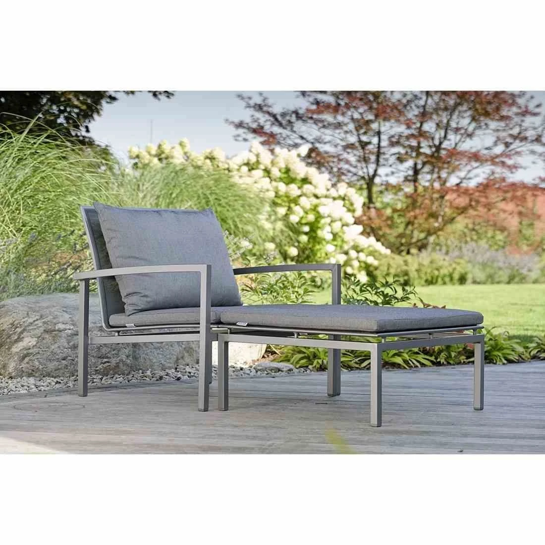 Stern Skelby Loungehocker Aluminium/Textilene Graphit/Silbergrau – Bild 3