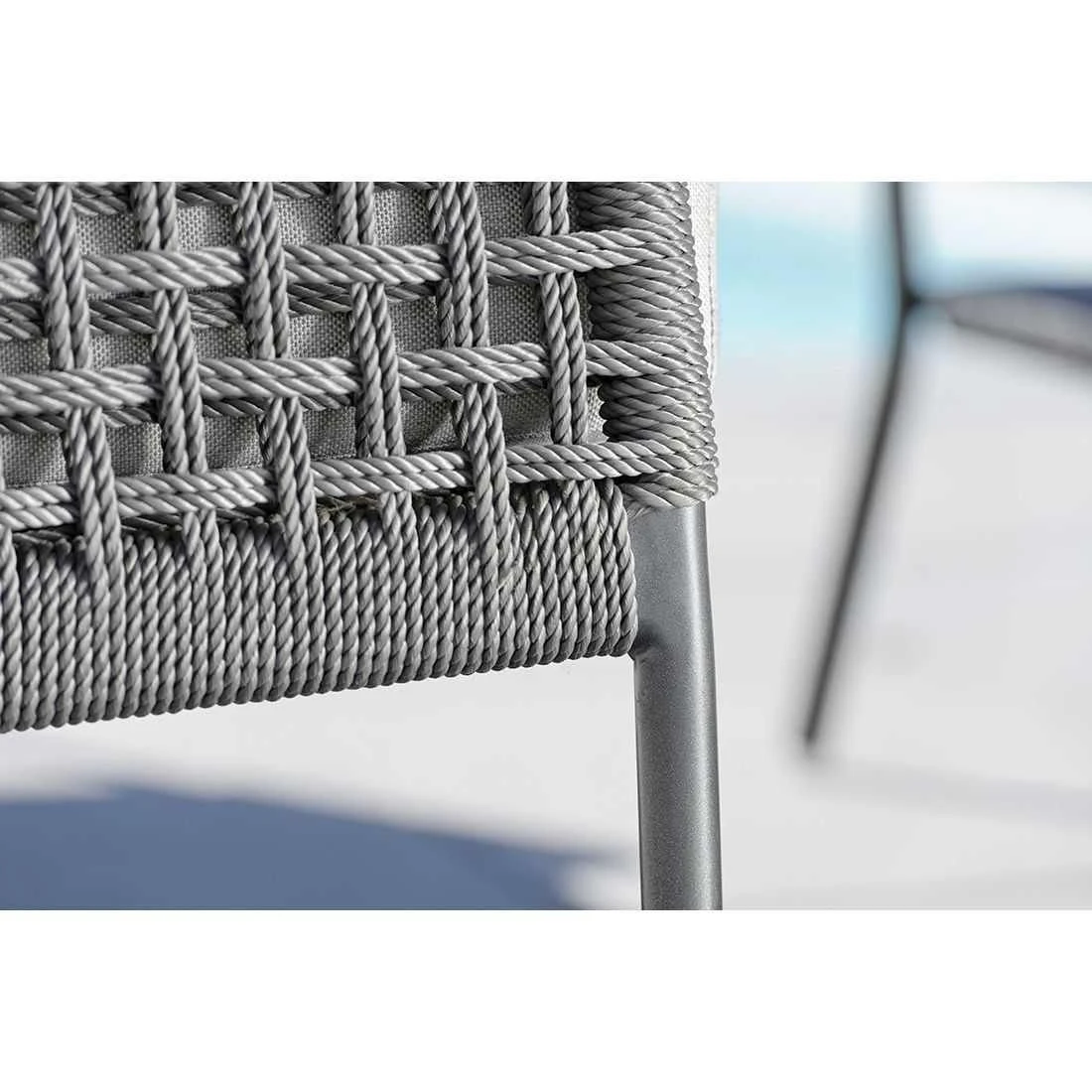 Stern Greta 3-Sitzersofa Aluminium/Rope Anthrazit/Platin/Seidengrau – Bild 3