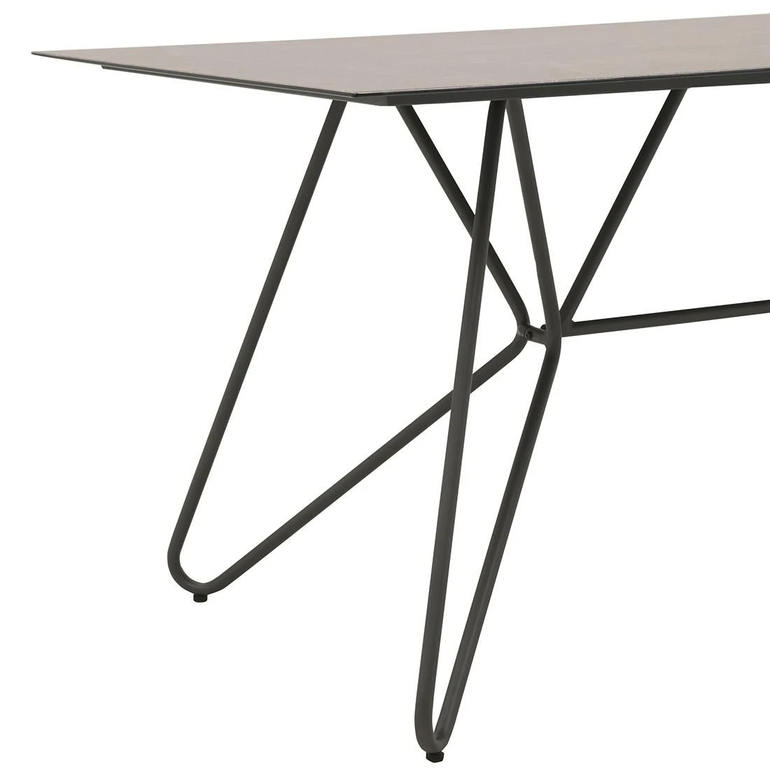 OUTLIV. Maranello Gartentisch 180x90x75cm Stahl/Keramik-Glas Dunkelgrau – Bild 3