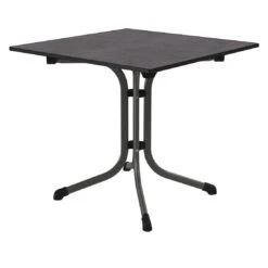 Sieger Boulevard Klapptisch 80x80cm Stahl/Vivodur Eisengrau/Schiefer Anthrazit
