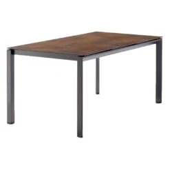 Sieger Gartentisch 160x90cm Aluminium/Polytec Eisengrau/Bronze