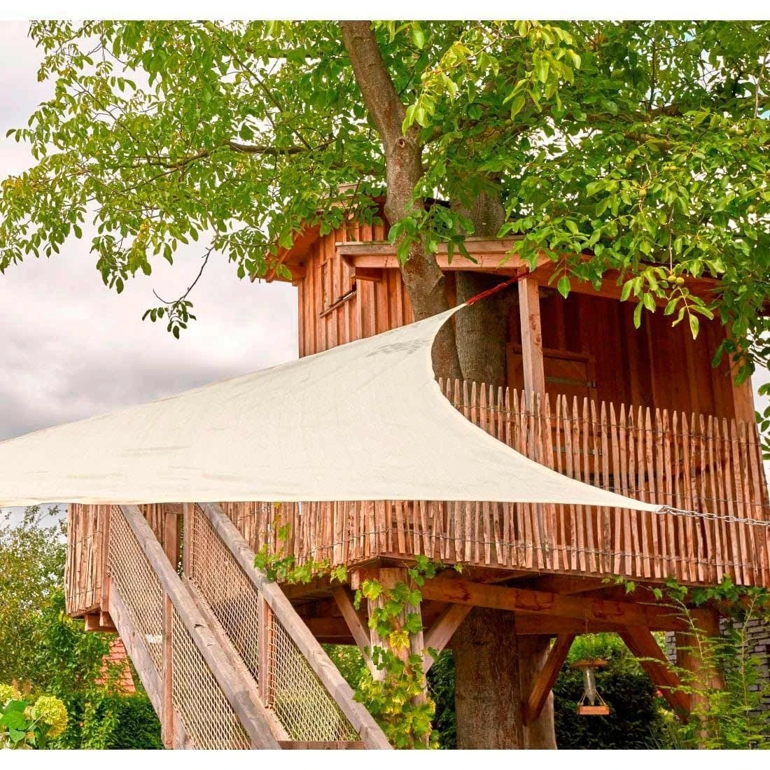 Siena Garden Solino Sonnensegel 3-eckig 360 Cm HDPE Ecru – Bild 4