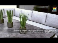 Kettler Ocean Skid Beistelltisch Aluminium/Teak Anthrazit/Teak