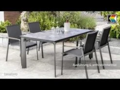 Kettler Diamond Gartentisch-Gestell 160x95 Cm Aluminium Silber