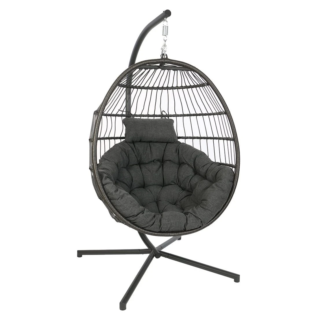 Sungörl Folt Meran Hängesessel Stahl/Geflecht Anthrazit/Grau