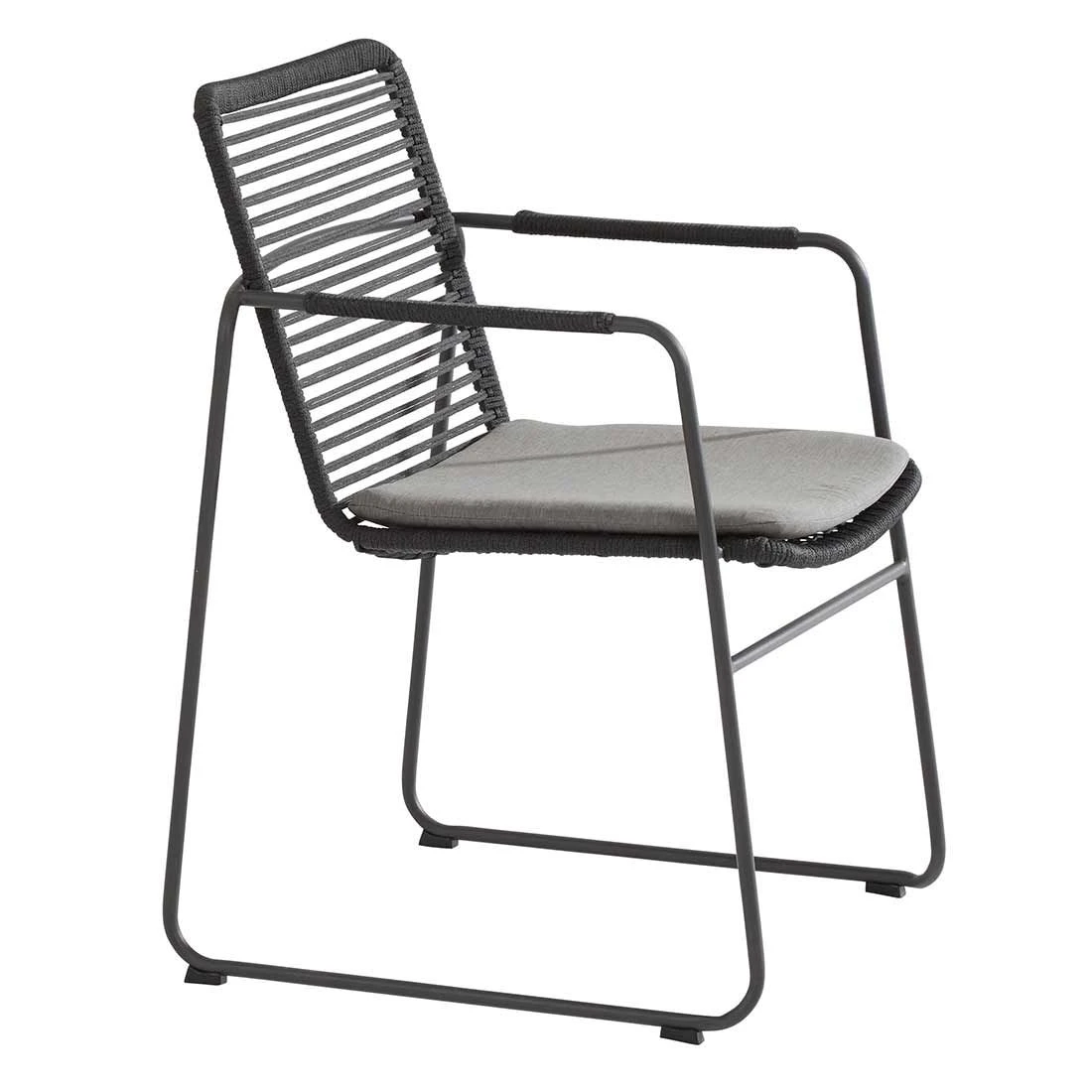 4Seasons Elba Stapelsessel Edelstahl/Rope Anthrazit – Bild 2