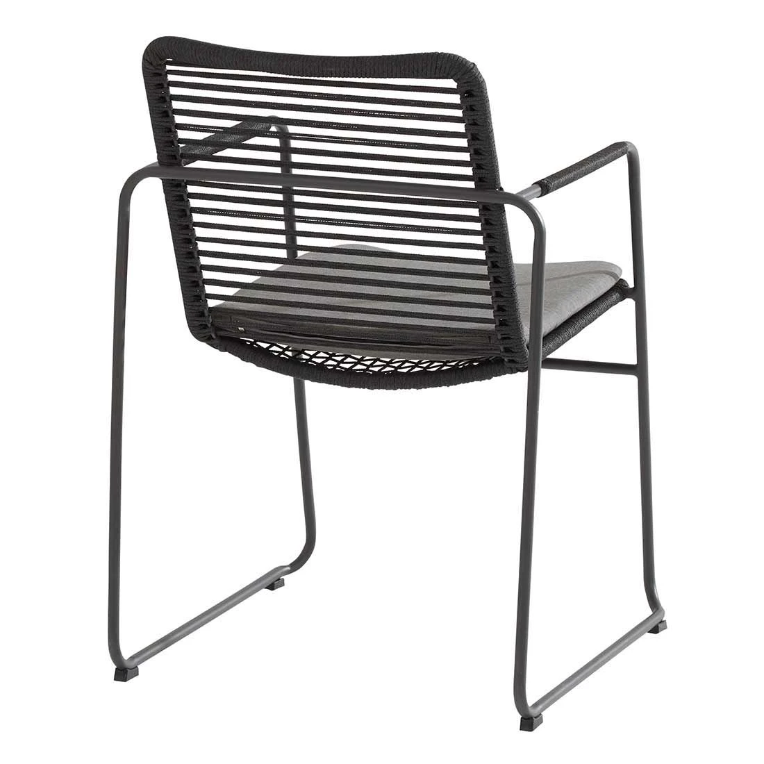 4Seasons Elba Stapelsessel Edelstahl/Rope Anthrazit – Bild 3