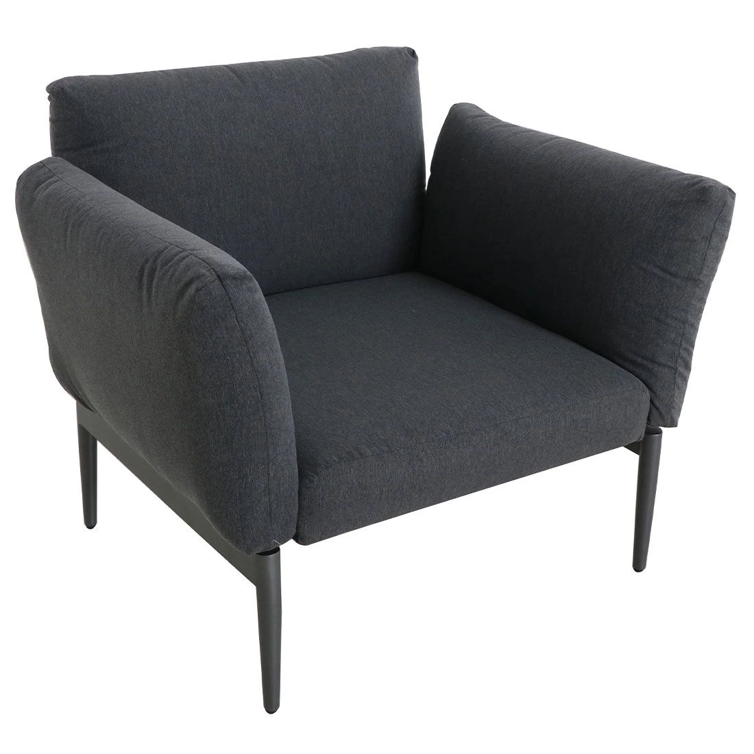 MWH Delicio Loungesessel Stahl/Aluminium/Outdoorstoff Eisengrau/Dunkelgrau