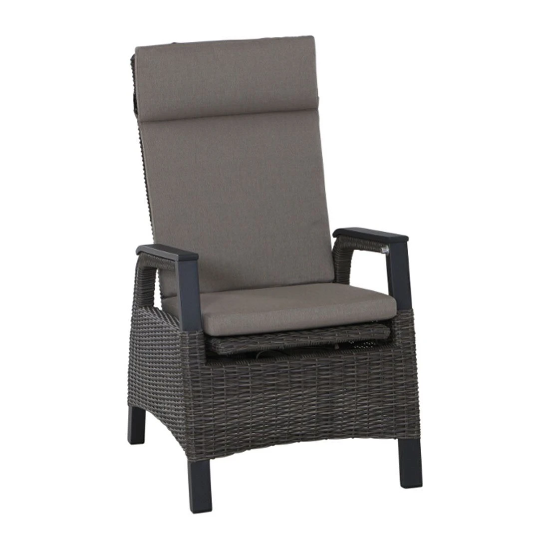 Siena Garden Corido Gartensessel Geflecht/Polster Charcoal/Taupe Meliert