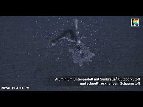 Kettler Royal Platform Loungetisch Aluminium/Teak Anthrazit/Teak