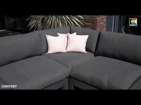 Kettler Comfort Hocker Aluminium/Agora Anthrazit Matt/Graphite