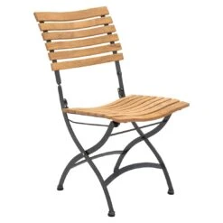 4Seasons Bellini Biergartenstuhl Eisen Verzinkt/Teak Anthrazit