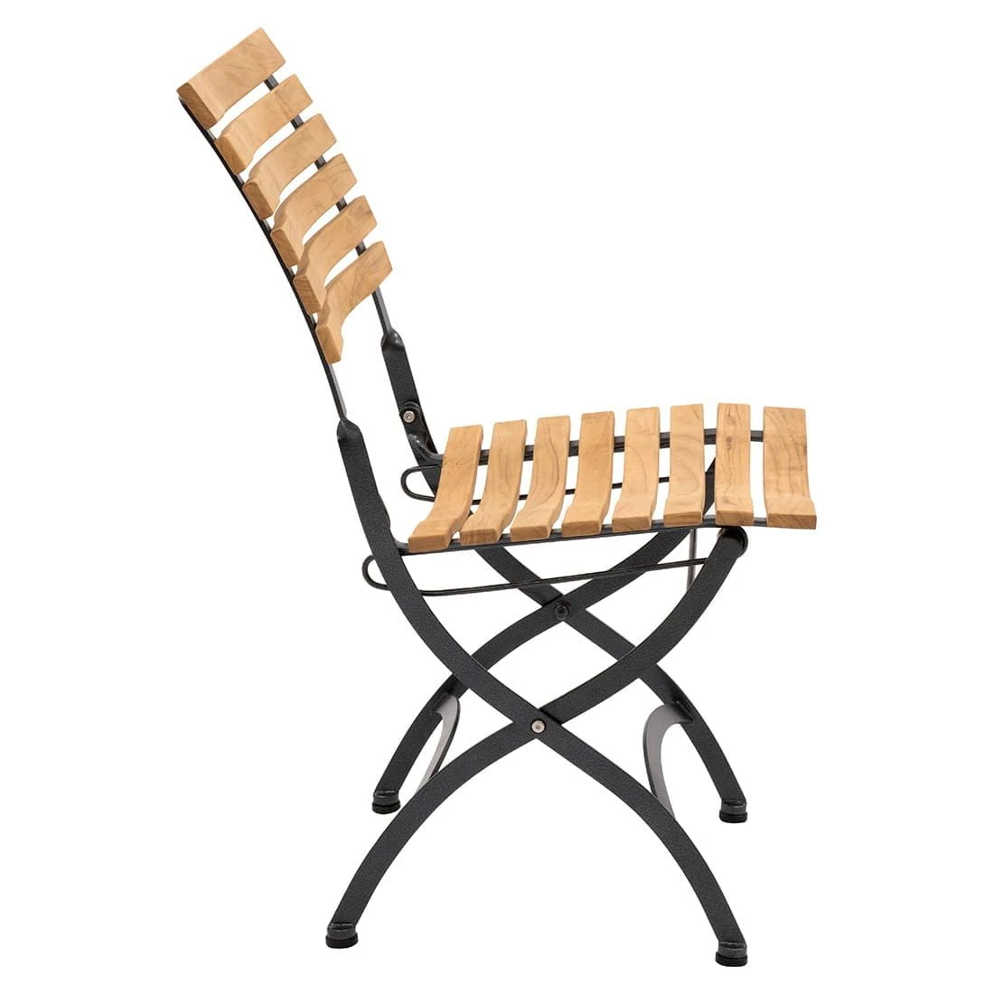 4Seasons Bellini Biergartenstuhl Eisen Verzinkt/Teak Anthrazit – Bild 3