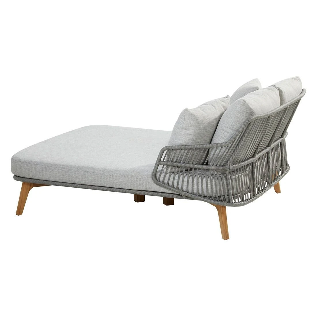 4Seasons Sempre Daybed Teak/Rope/Polster Silver Grey – Bild 3