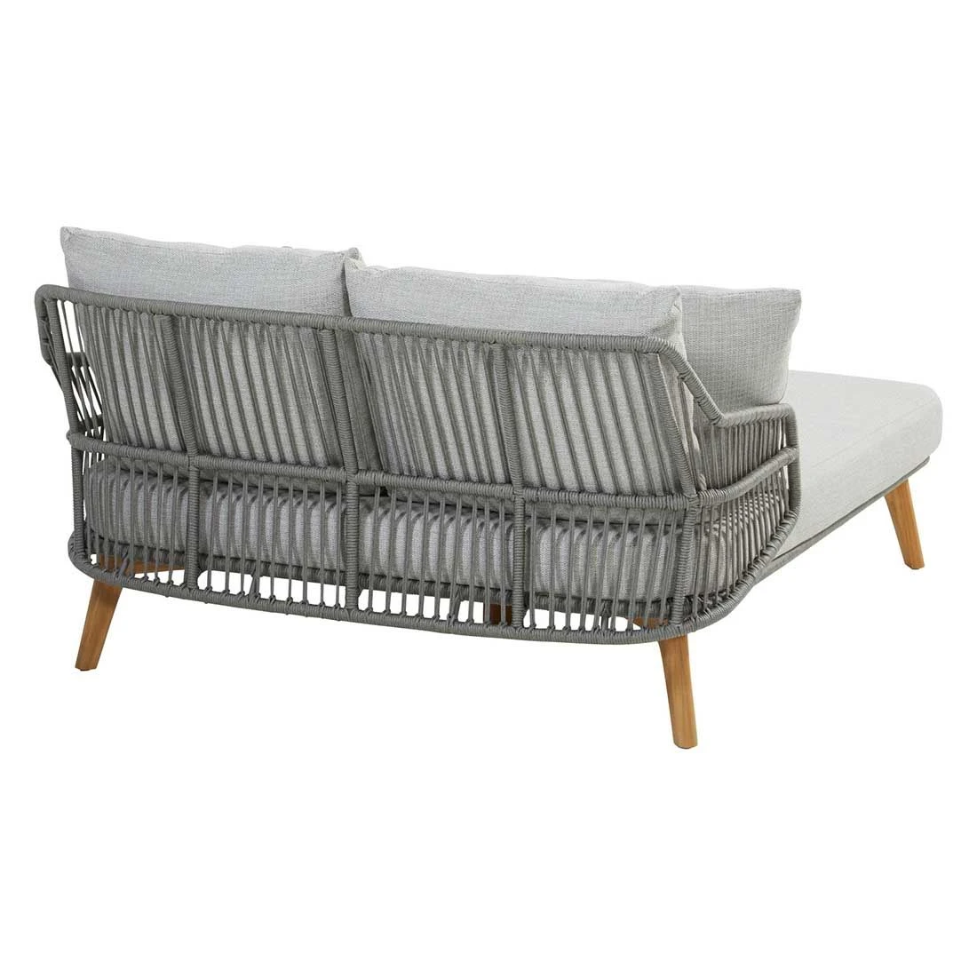 4Seasons Sempre Daybed Teak/Rope/Polster Silver Grey – Bild 4