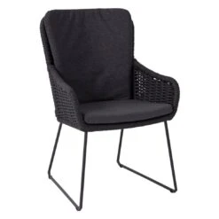 4Seasons Wing Gartensessel Edelstahl/Rope Inkl. Kissen Anthrazit