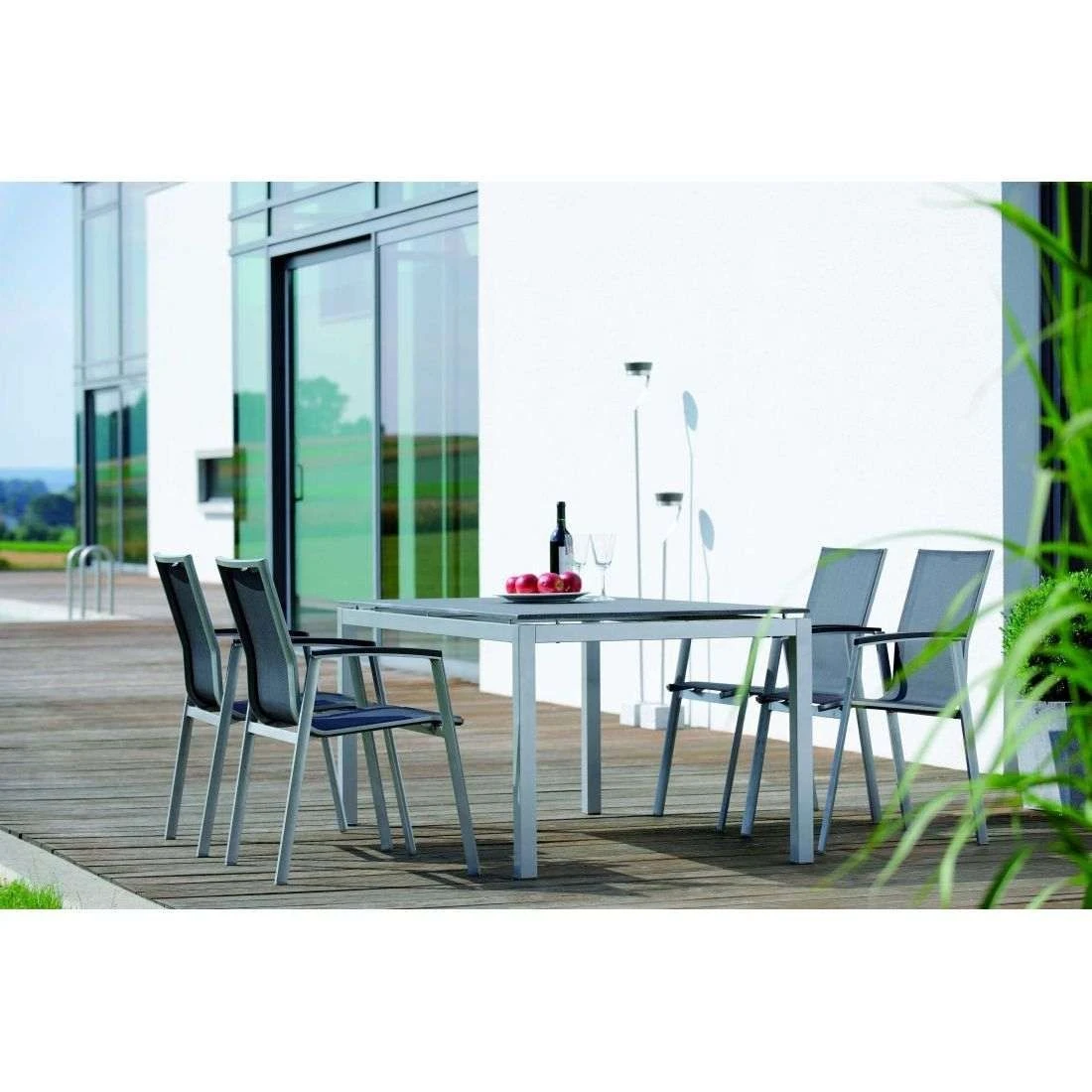 Stern Tischgestell 160x90 Cm Aluminium Graphit – Bild 6