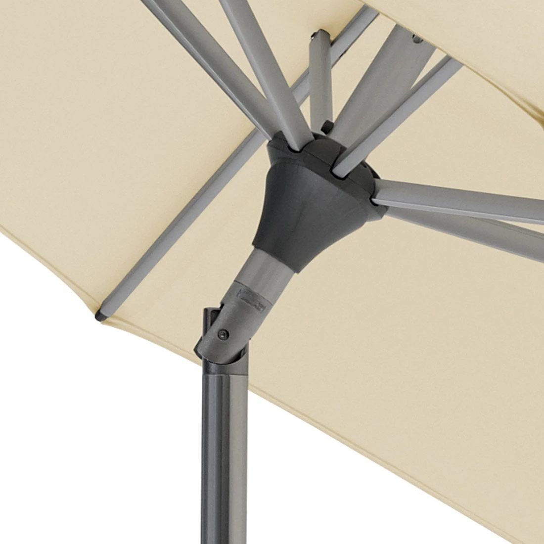 Glatz Alu Twist Mittelstockschirm 250x200cm Ash – Bild 3