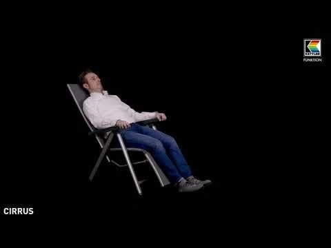 Kettler Cirrus Relaxsessel Aluminium/Textilene Silber/Anthrazitgrau