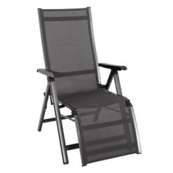 MWH Elements Relaxliege Aluminium/Textilene Eisengrau/Grau