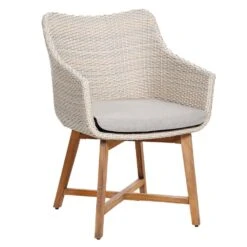 Best Paterna Gartensessel Teak/Geflecht Alabaster