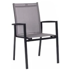 Stern New Levanto Stapelsessel Aluminium/Textilene Anthrazit/Silber