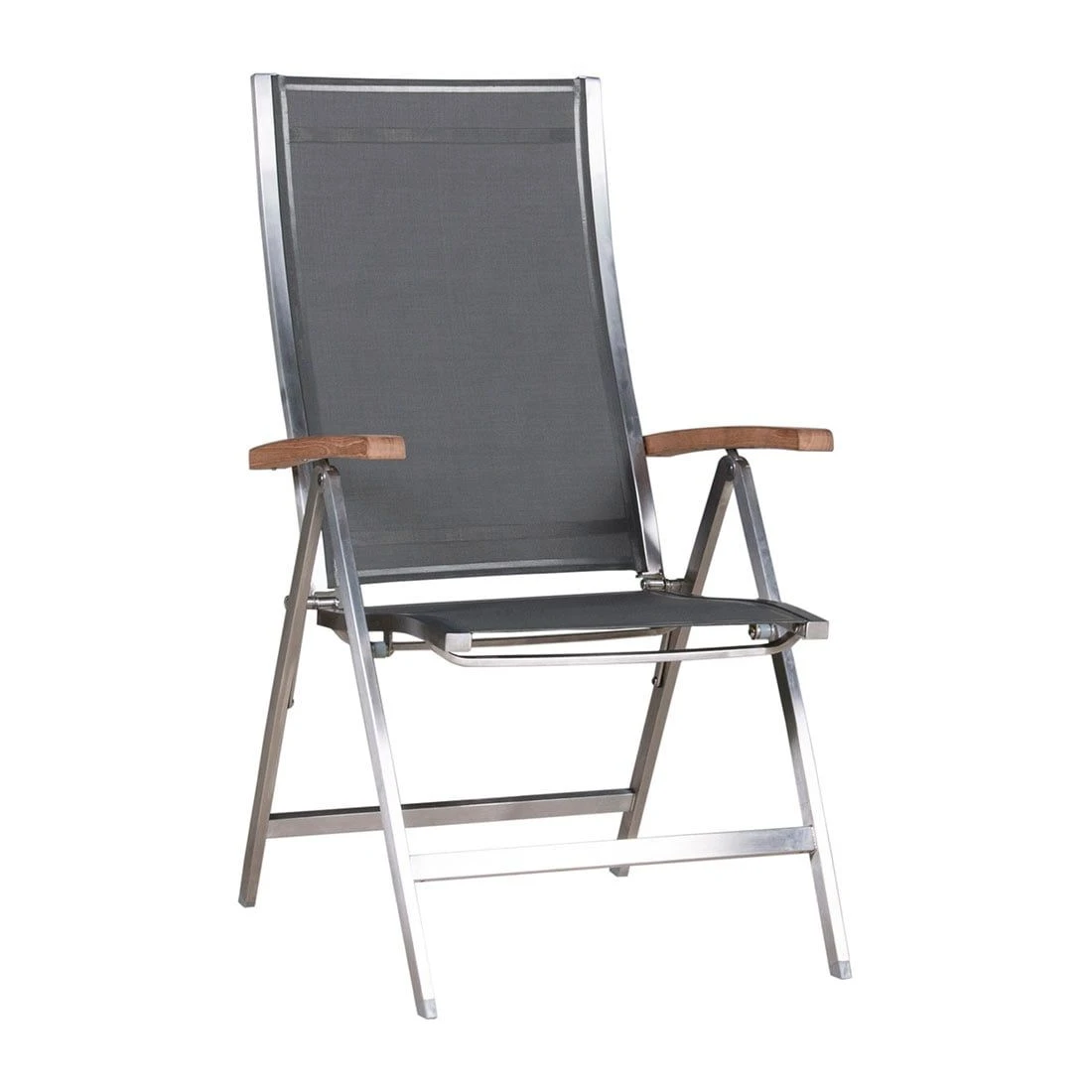 Zebra One Klappsessel Edelstahl/Textilene Silber/Dark Grey – Bild 2