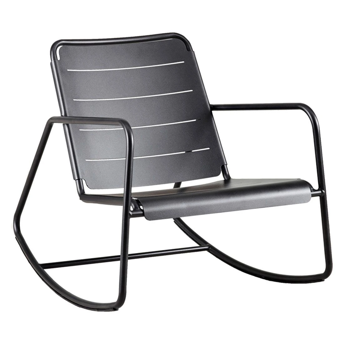 Cane-Line Copenhagen Schaukelstuhl Aluminium Lava Grey – Bild 2