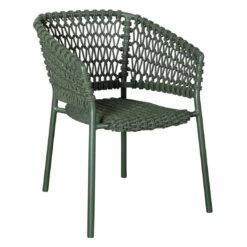 Cane-Line Ocean Stapelsessel Aluminium/Rope Dark Green