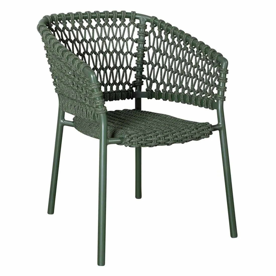 Cane-Line Ocean Stapelsessel Aluminium/Rope Dark Green