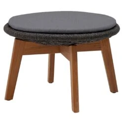 Cane-Line Peacock Hocker Teak/Rope Dark Grey/Grey