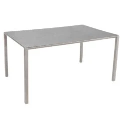 Cane-Line Pure Gartentisch 150x90cm Aluminium/Keramik Taupe/Concrete Grey