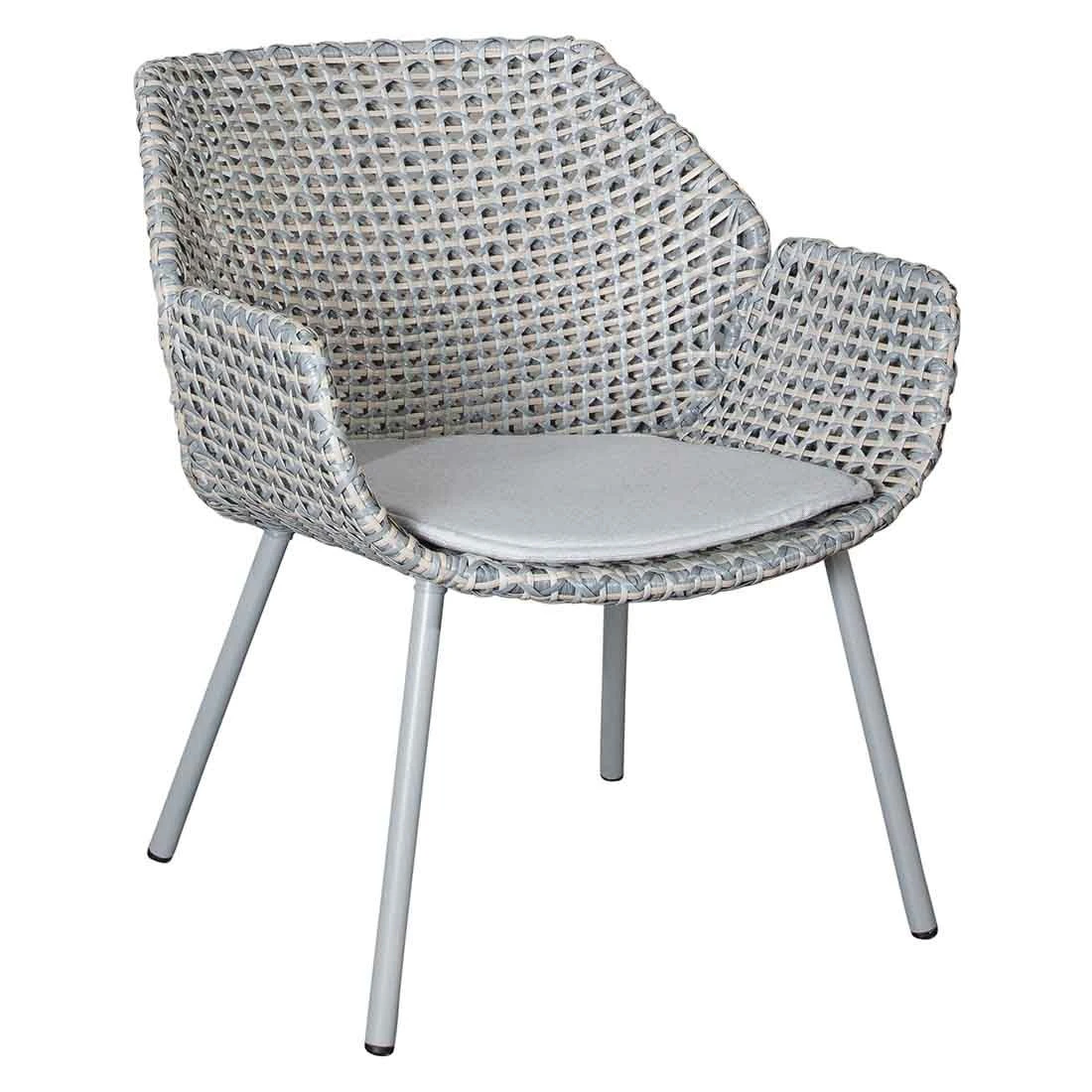 Cane-Line Vibe Loungesessel Stahl/Geflecht Light Grey/Grey/Taupe – Bild 3