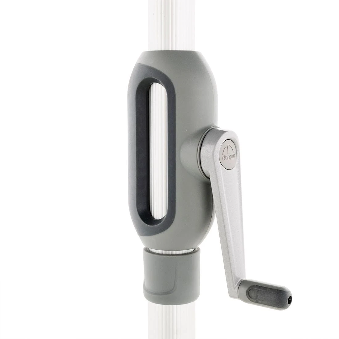 Doppler ACT Auto-Tilt Stockschirm Ø305cm Mit Kurbel Silber/Natur – Bild 9