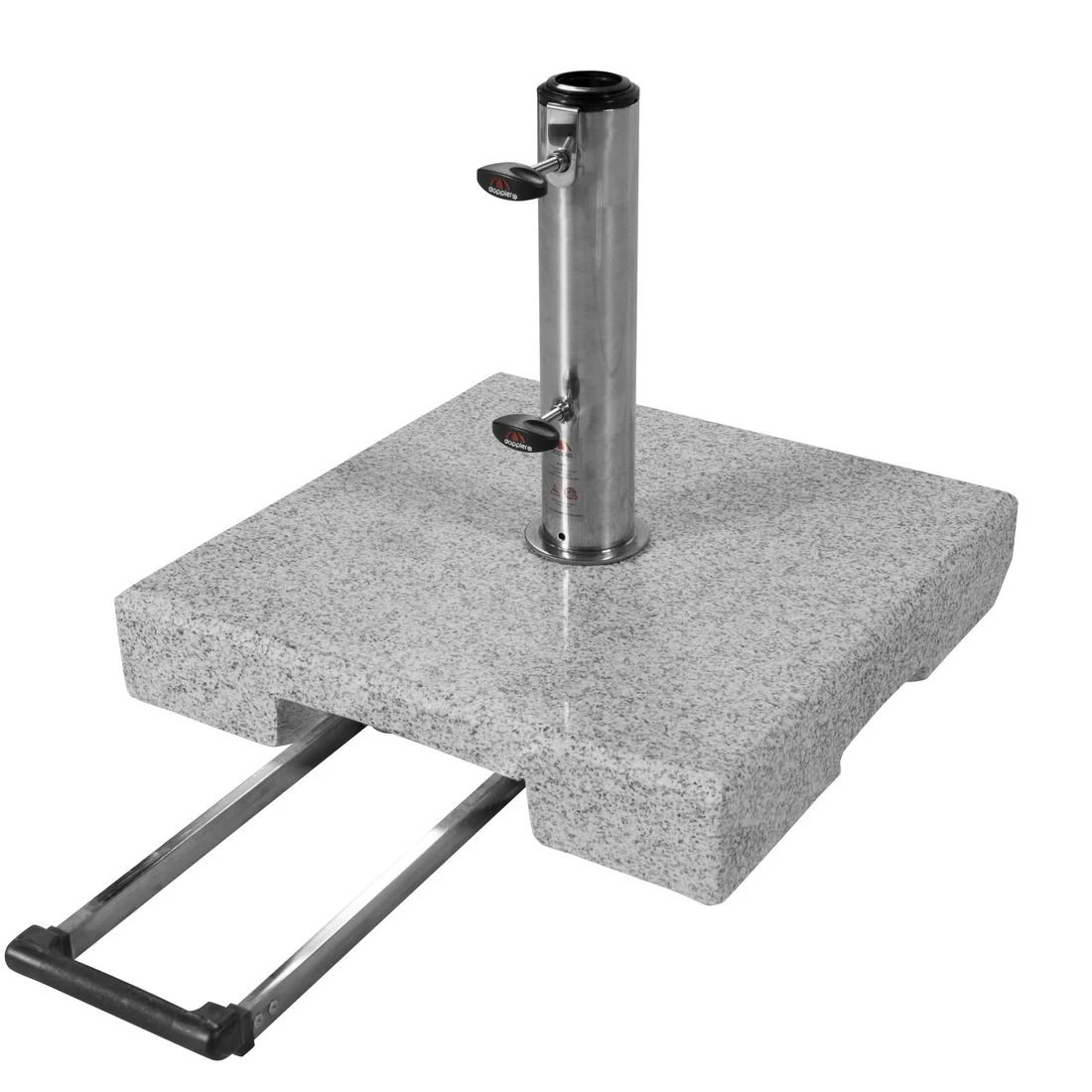 Doppler Active Granitsockel 40 Kg - Trolley Mit Griff Hellgrau – Bild 3