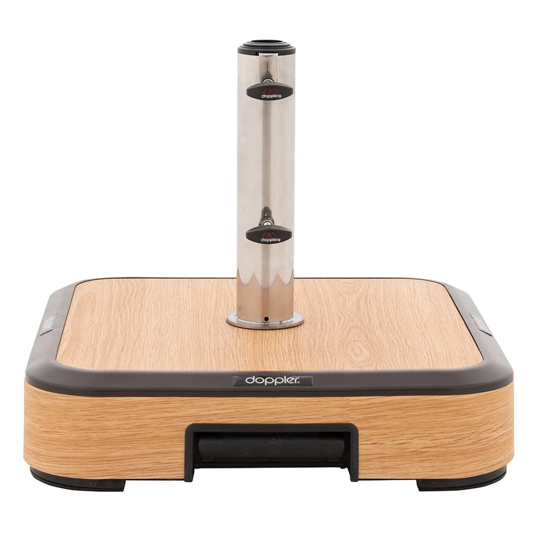 Doppler Schirmsockel 50kg Alu-Beton/Trolley M.Griff Wood – Bild 3