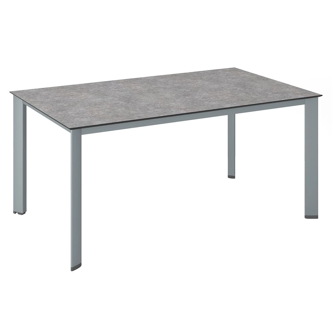 Kettler Edge Gartentisch 140x70cm Aluminium/HPL Silber/Kalksandstein