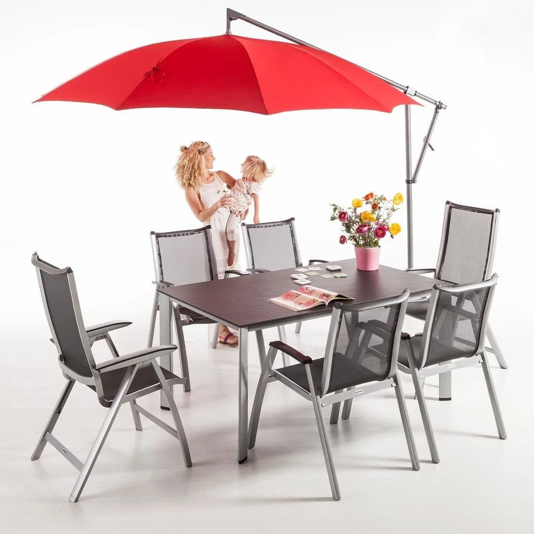 Kettler Edge Gartentisch-Gestell 160x95 Cm Aluminium Silber – Bild 4