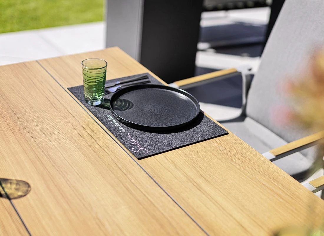 Kettler Gartentisch-Platte 180x95 Cm HPL Teak-Optik Mit Fräsung – Bild 3