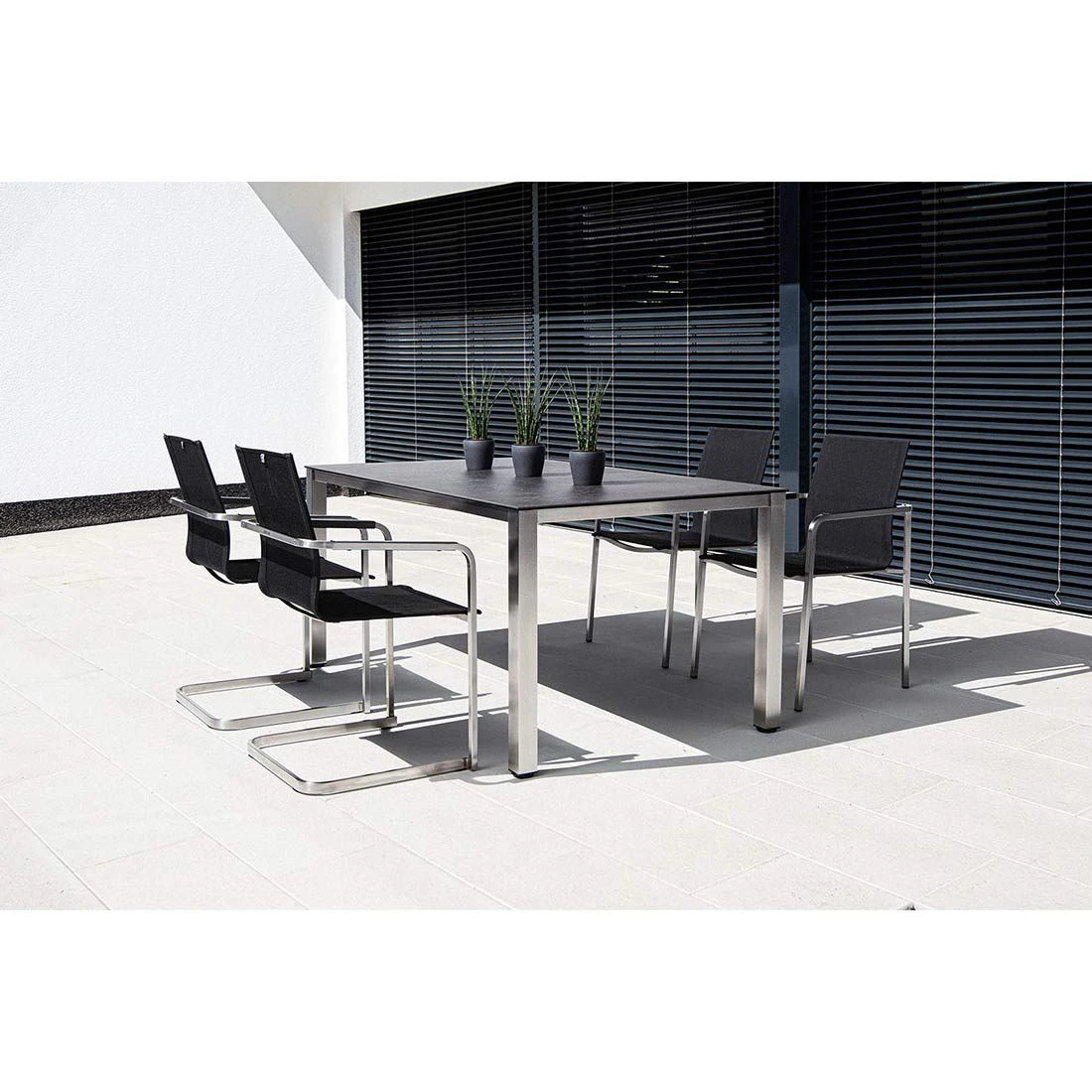 Kettler Gartentisch-Platte 180x95 Cm Keramik/Glas Grau-Taupe – Bild 2