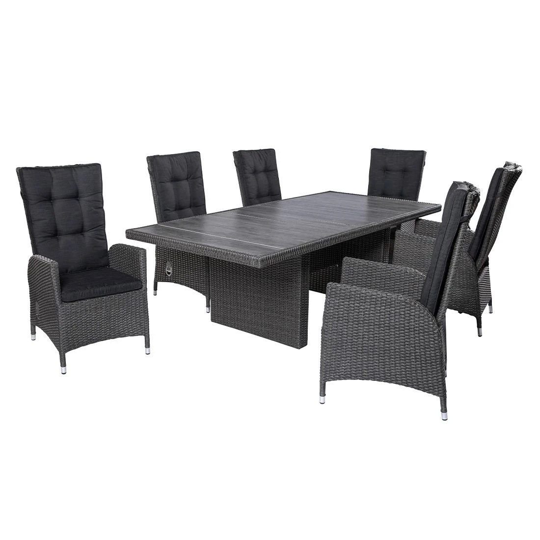 LC Garden Barcelona Gartensessel Aluminium/Geflecht Grau-Mix – Bild 8