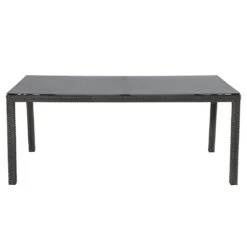 LC Garden Barcelona Gartentisch 160x90cm Alu/Glaskeramik Anthrazit/Grau Mix