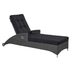 LC Garden Barcelona Gartenliege Aluminium/Geflecht Silber/Grau Mix