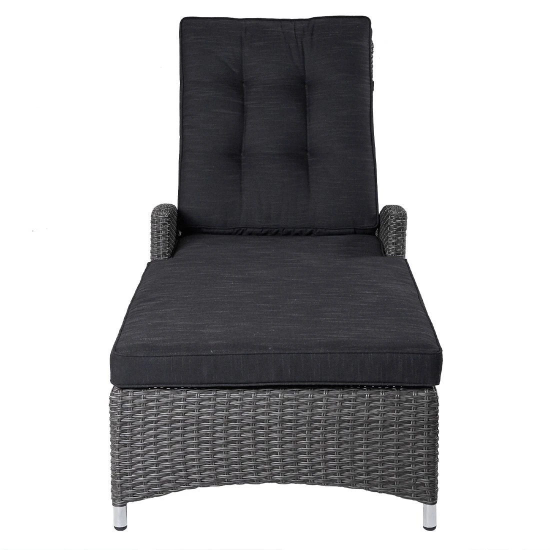 LC Garden Barcelona Gartenliege Aluminium/Geflecht Silber/Grau Mix – Bild 3