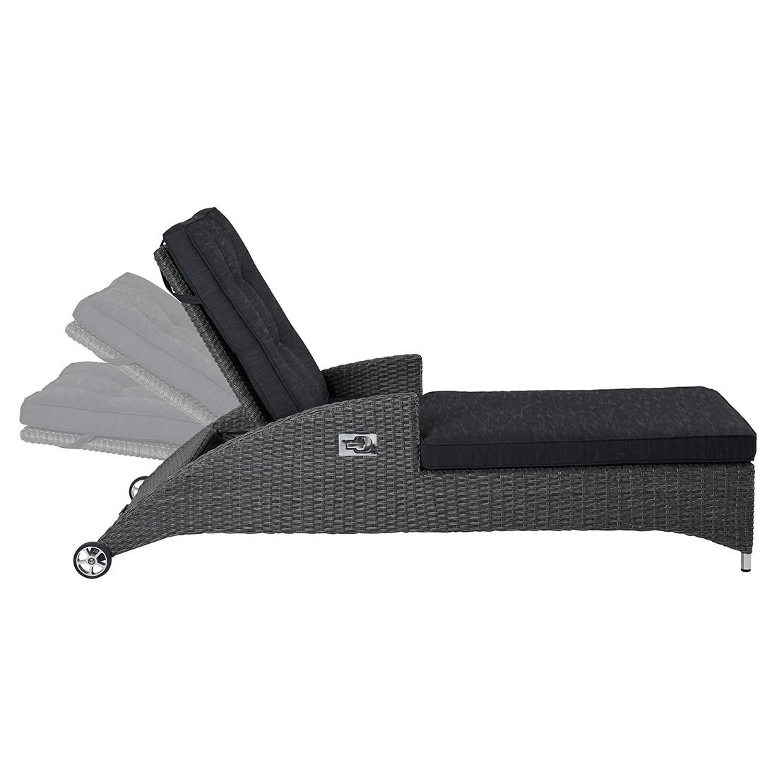 LC Garden Barcelona Gartenliege Aluminium/Geflecht Silber/Grau Mix – Bild 5