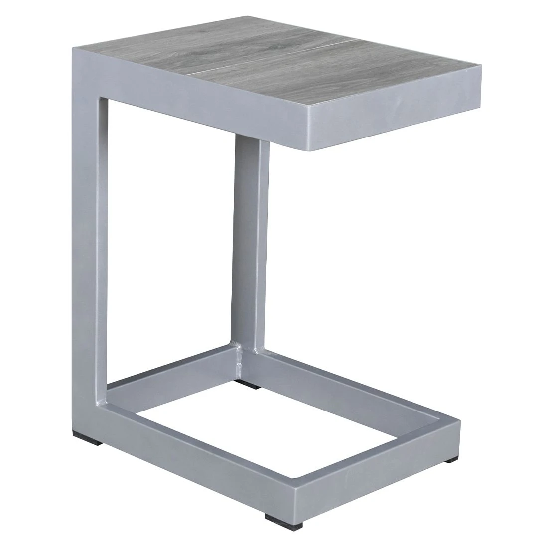LC Garden Bondino Beistelltisch 32x40cm Aluminium/Keramik Silber/Easy Grey