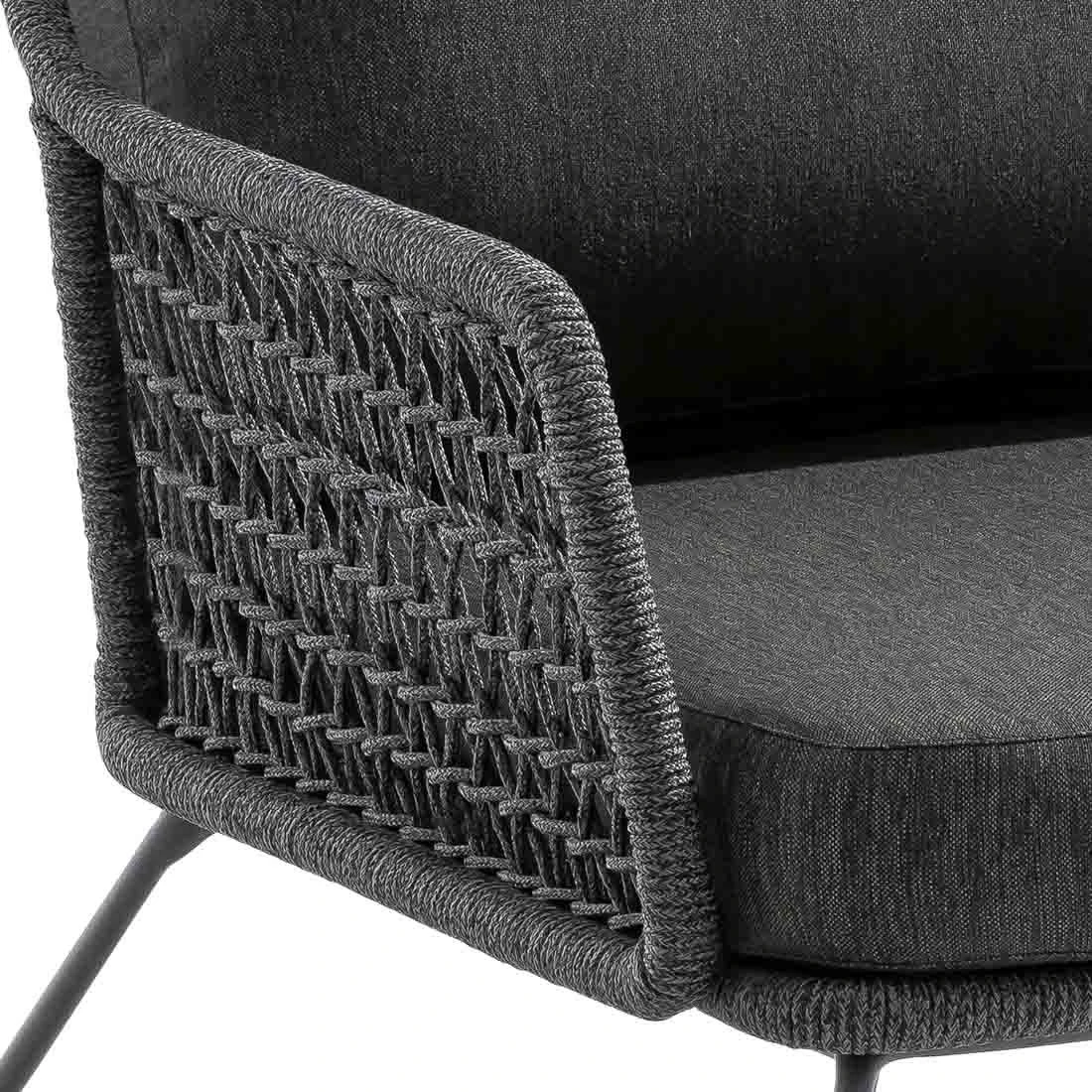 Niehoff Kubu Eck-/Endmodul Aluminium/Rope/Olefin Anthrazit/Schwarz – Bild 2