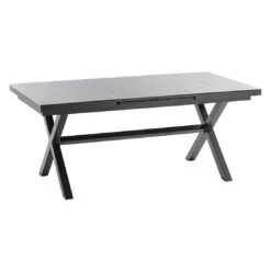 Niehoff Nalvo Ausziehtisch 180/240x100cm Aluminium/Glas Anthrazit/Hellgrau