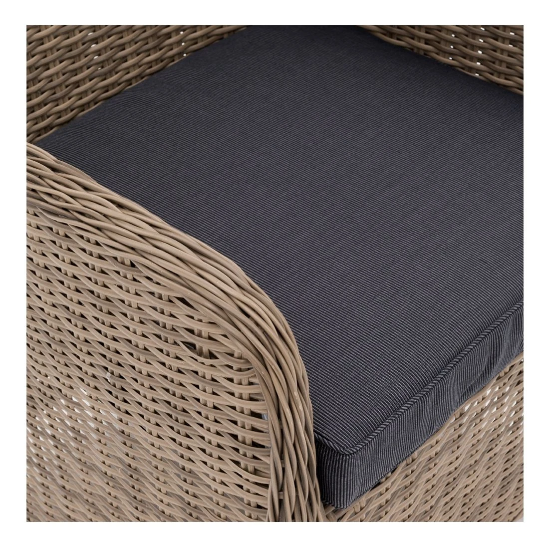 OUTLIV. Java Gartensessel Geflecht/Polyester Natur/Anthrazit – Bild 5